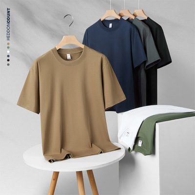 Oversized Heavyweight T Shirt for Men Summer Short Sleeve