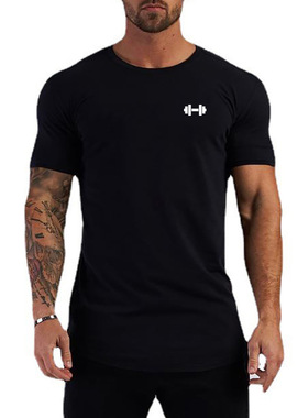 crossfit tshirt for men Gym健身衣短袖男夏季吸汗透气上衣圆领