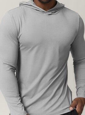 quick dry t-shirt shirt compression tee tops运动休闲连帽速干