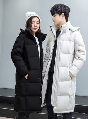 man winter coat women warm jacket活标羽绒服男女中长款情侣
