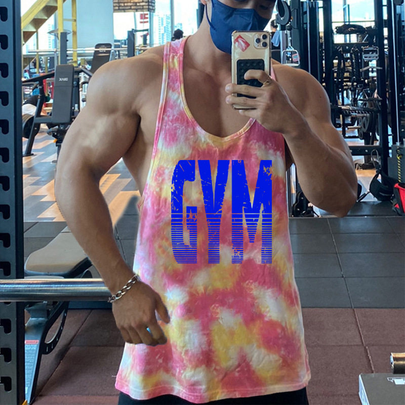 Sports Tank Tops Men Gyms Workout Sleeveles Shirt Male