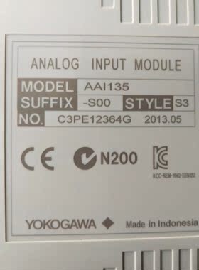横河模块AAI135-S002013年现货实物包好.