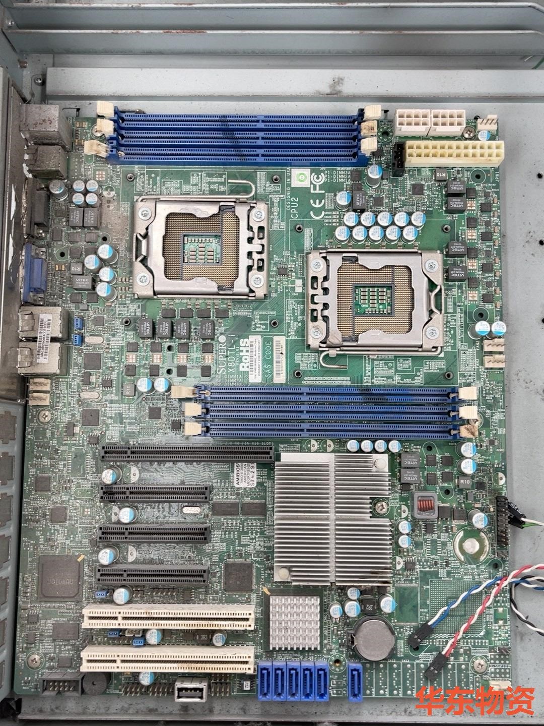 超微X8DTL-i 成色如图  拆机功能正常  双路CPU