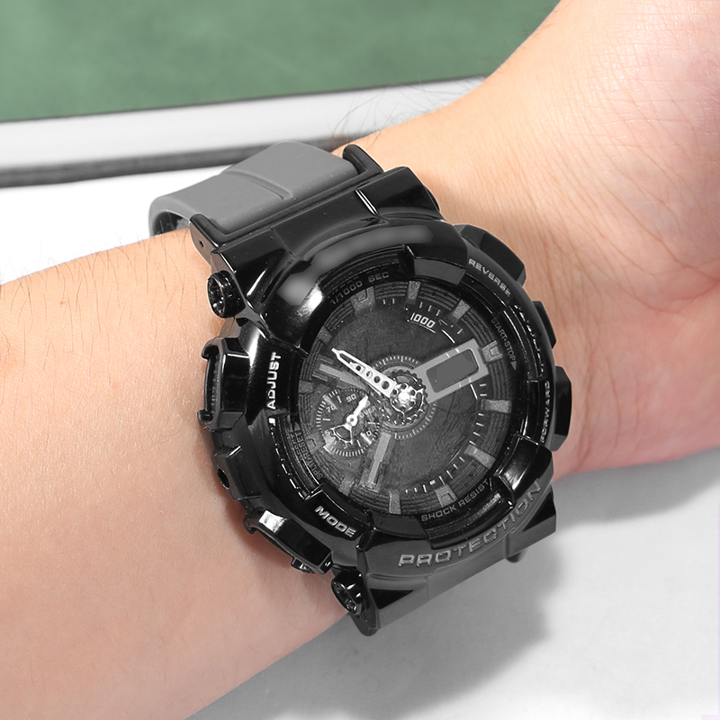 折叠磁吸硅胶表带适用卡西欧G-SHOCK系列GA110 120 700改装手表带
