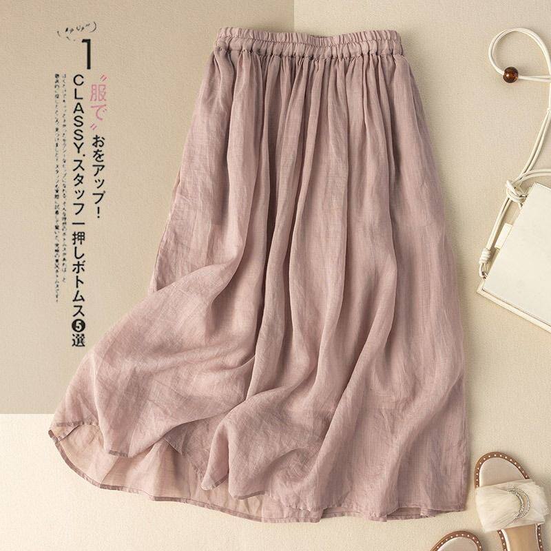 汉服女仙女裙夏纯色半身裙中长款图片