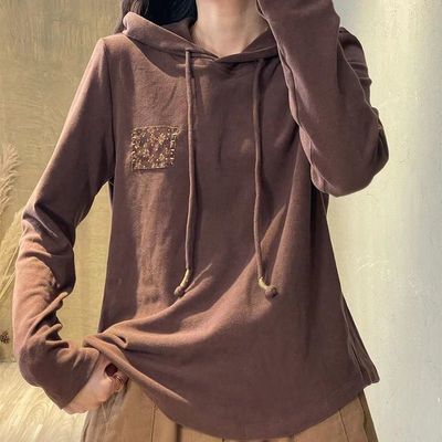 德绒秋冬季连帽长袖打底衫女洋气