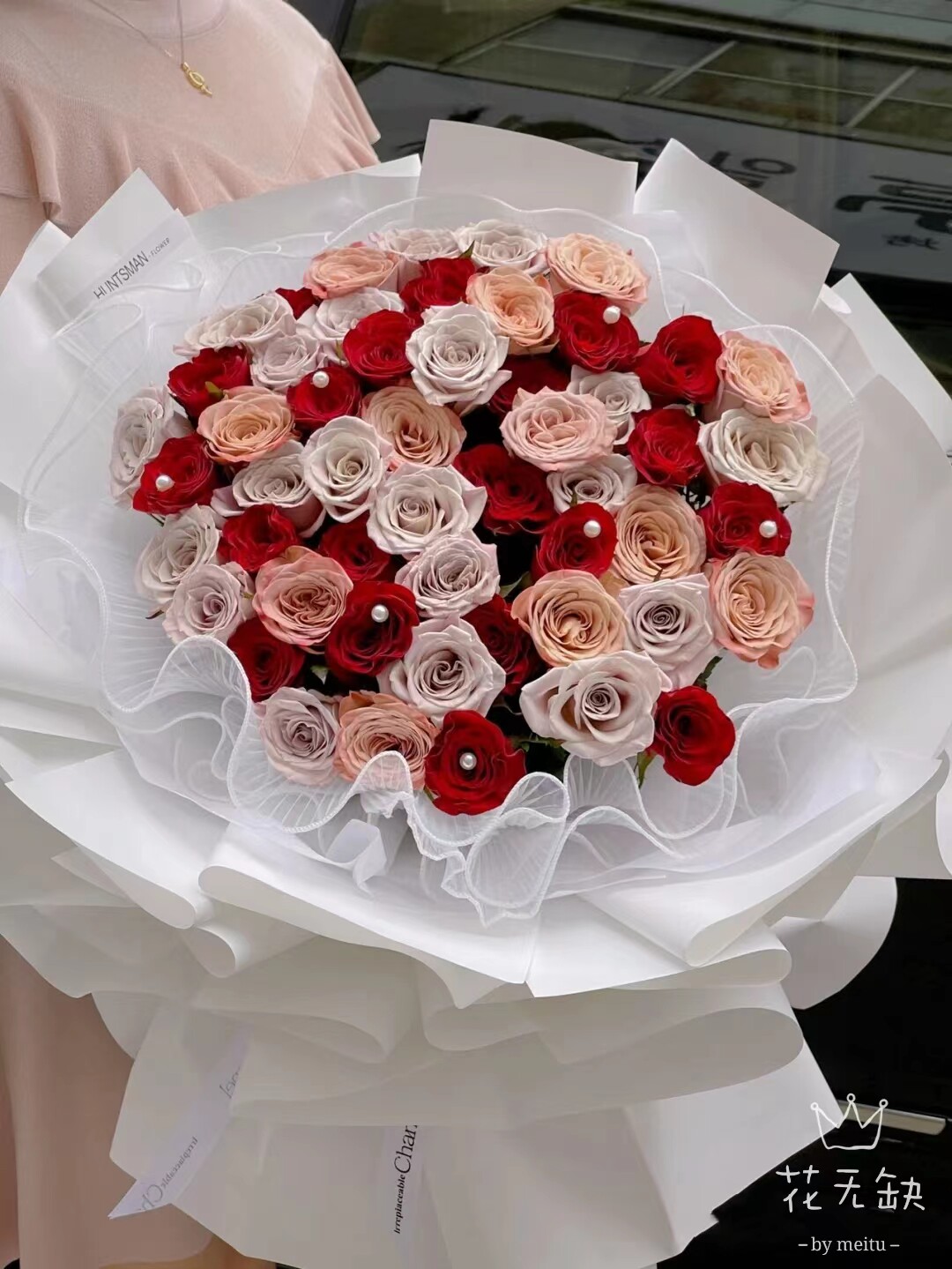 哈尔滨同城卡布奇若高原红鲜花花束开业花篮生日花束