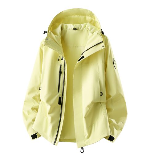 1404-22609-P68--2026秋季新款登山夹克外套纯色连帽单层冲锋衣