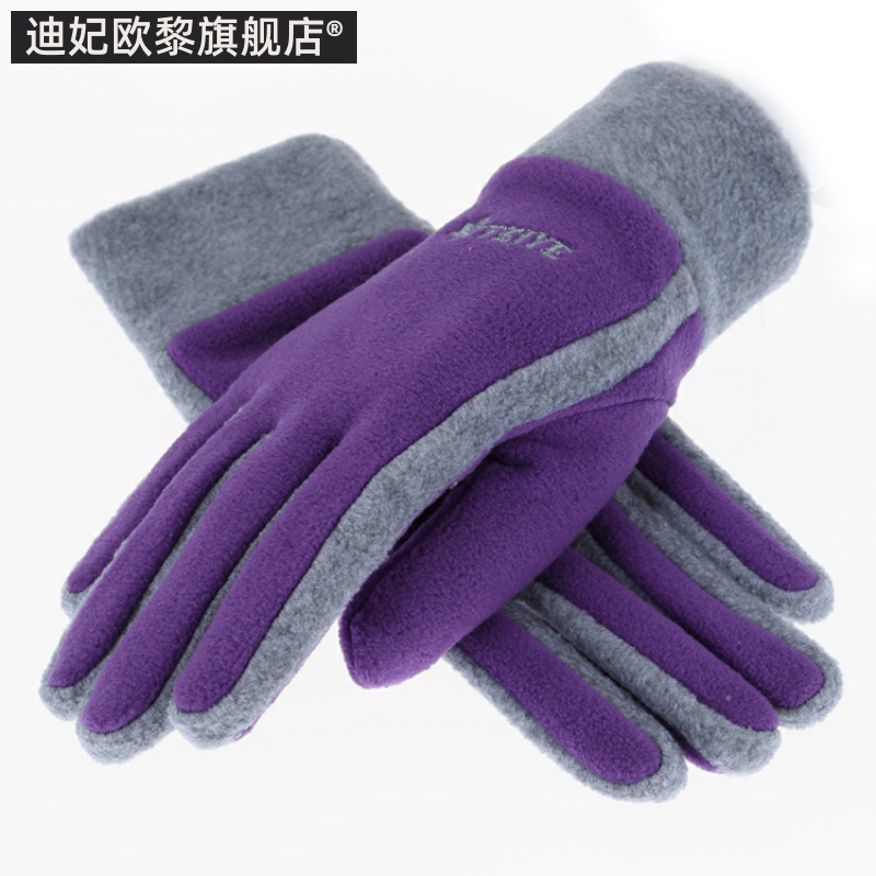 抓绒户外运动骑车情侣保暖手套