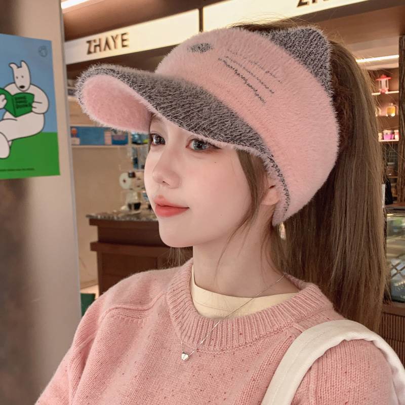 帽子女秋冬季韩版甜美针