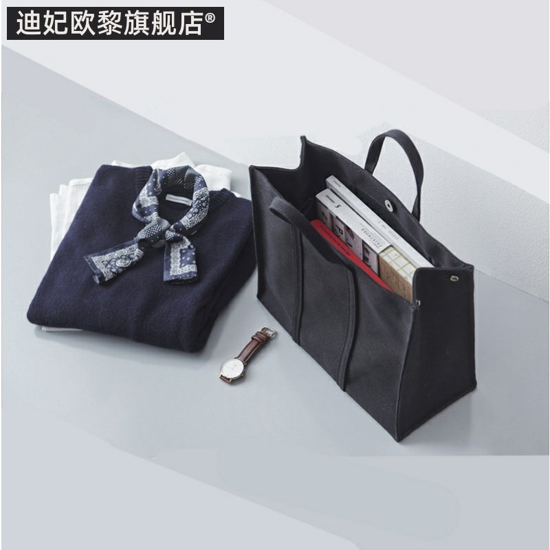 商务公文包女a4日韩文件包学生书包白领手提帆布包简约大容量女包
