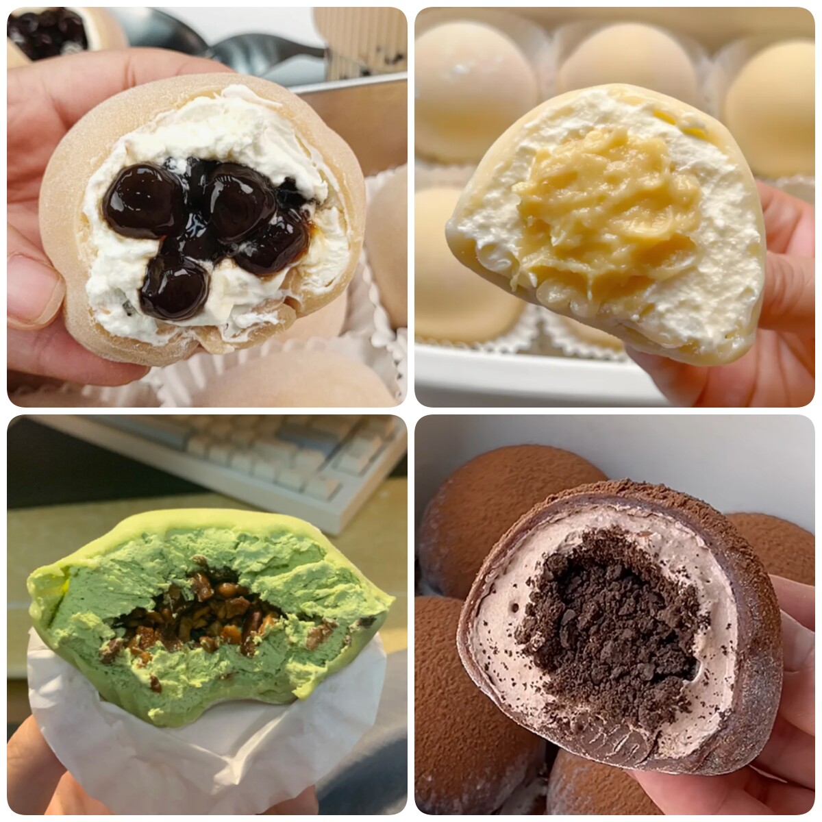 【雪媚娘大福】榴莲芒果芋泥抹茶巧克力甜品麻薯糯米糍可定制大号