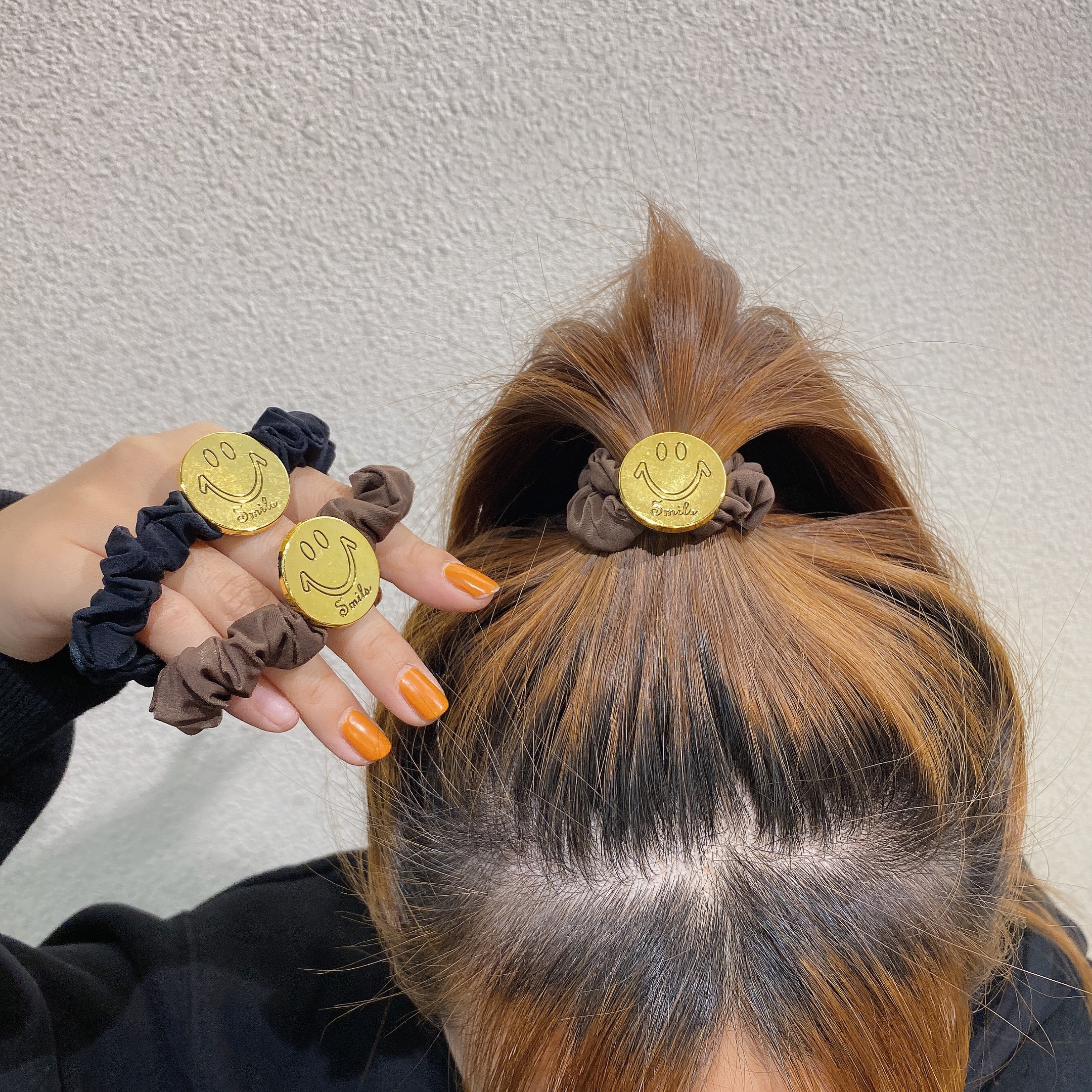 东大门金属发绳少女风ins丸子头