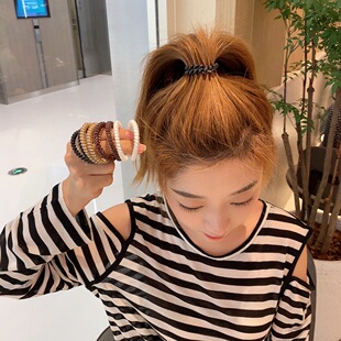 日韩电话线发圈细简约头绳基础无痕扎头发皮套新品优雅百搭发饰