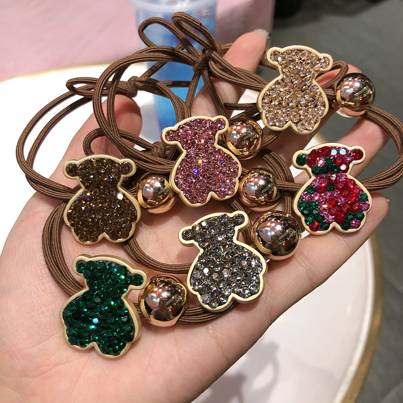 韩国东大门满钻金属bling头绳