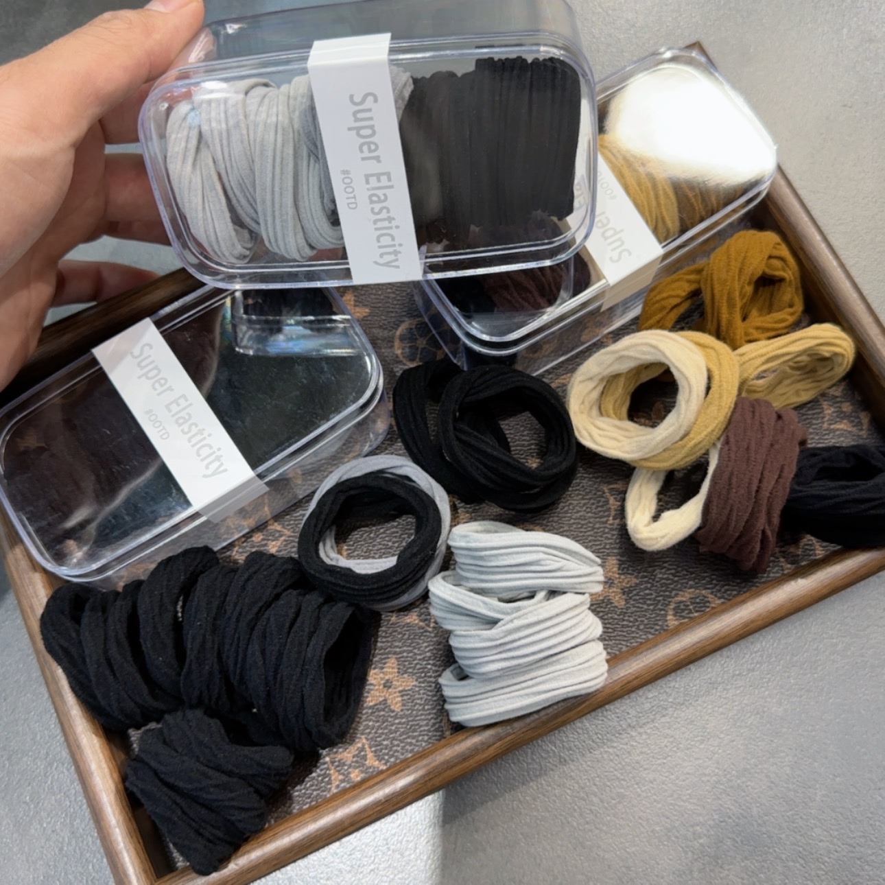 高弹力耐用发绳发圈基础不伤发扎高马尾皮筋高级感无痕头绳女ins