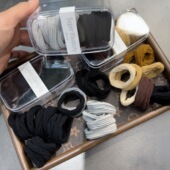 高弹力耐用发绳发圈基础不伤发扎高马尾皮筋高级感无痕头绳女ins