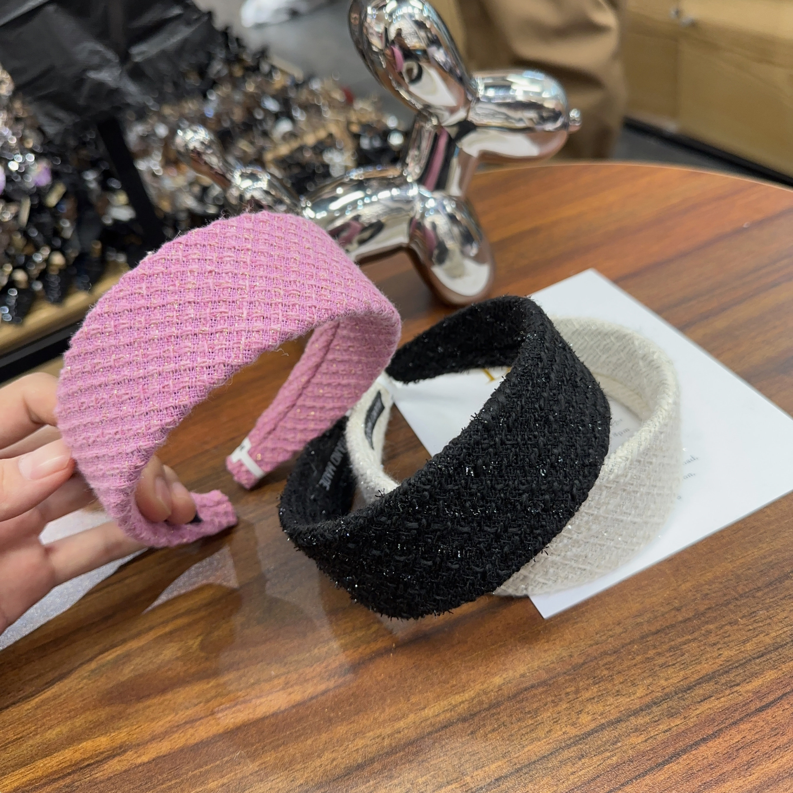 日韩简约粉色编织发箍女法式复古高颅顶压发卡宽边头箍优雅发饰,饰品/流行首饰/时尚饰品新,发饰,淘宝优惠券,粉丝福利购,淘宝优惠卷