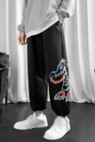 K185P50短句风时尚印花束脚阔腿长裤休闲百搭潮流哈伦裤，男装休闲裤，电商A050
