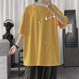 T006P18短句风潮流百搭短袖卡通对钩印花加大码港风情侣T恤，男装T恤，电商A050