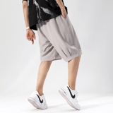 k162P23无影墙冰丝夏装薄款宽松休闲港风哈伦裤五分裤休闲裤，男装休闲裤，电商A050