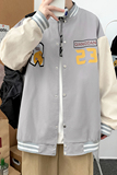 J902P59室内港风港风情侣棒球领棒球服拼色夹克字母印花学生潮，男装夹克，电商A050
