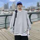 Y001P42港风外景百搭宽松休闲蝴蝶印花假两件头套卫衣港风情侣，男装卫衣，电商A050