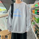 Y105P32港风外景字母云朵印花卫衣圆领套头卫衣，男装卫衣，电商A050