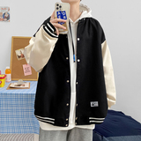 J901P53室内港风棒球服情侣百搭蝴蝶印花夹克棒球领港风糖果色，男装夹克，电商A050
