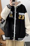 J902P59室内港风港风外套情侣棒球服字母印花棒球领夹克拼色，男装夹克，电商A050