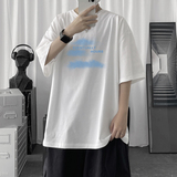 T106P20短句风潮流百搭云朵印花糖果色短袖T恤港风青年情侣装，男装T恤，电商A050