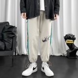 K182P55短句风时尚百搭印花哈伦裤休闲宽松束脚裤长裤，男装休闲裤，电商A050