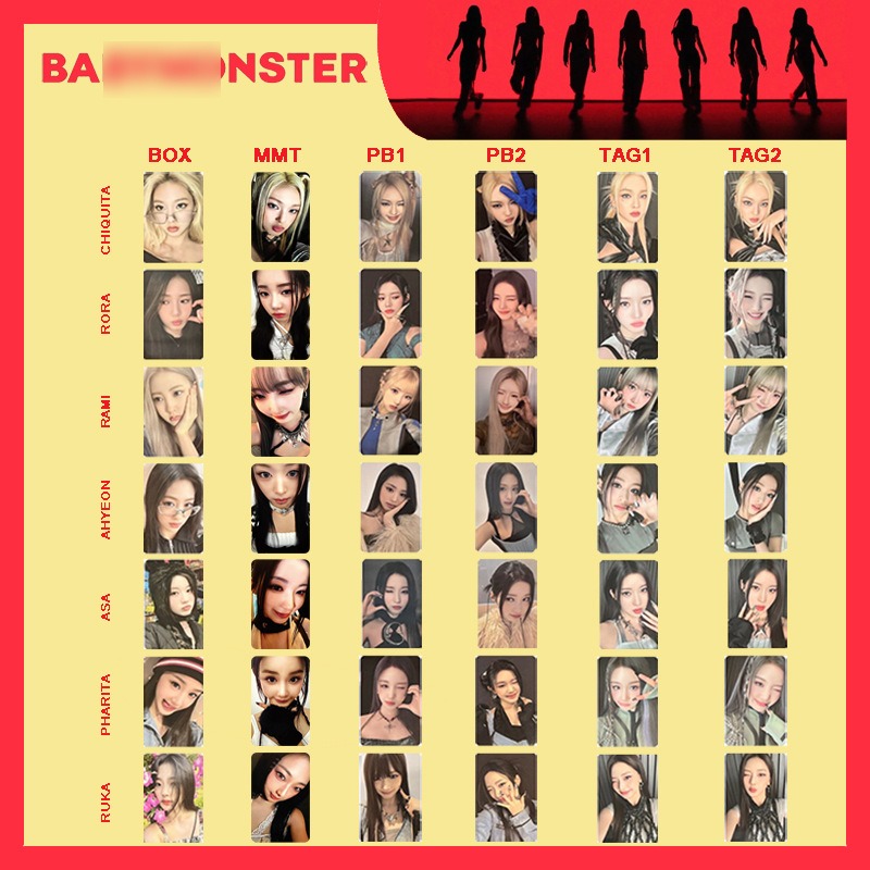 BABYMONSTER怪宝出道小卡ASA韩团RUKA郑雅娴PHARITA申厦蓝RORA