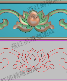 精雕图灰度图浮雕图精品牡丹花草洋花抽斗围板横板牙板裙板589x64