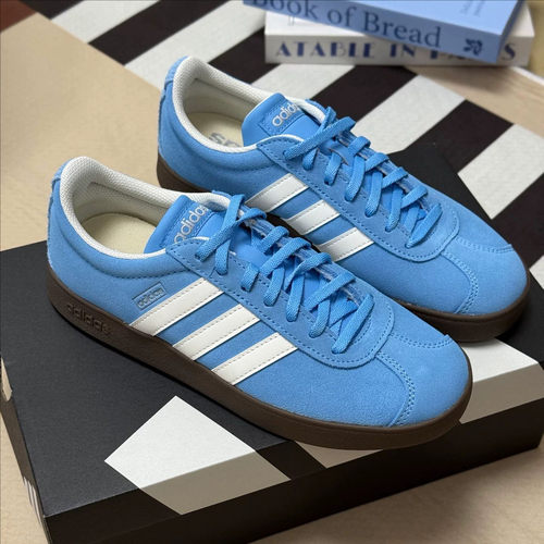 adidas 男女鞋夏季「T头鞋」VL COURT 2.0休闲低帮德训鞋JS4594