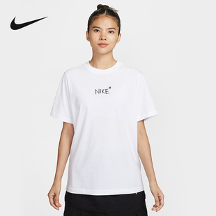 Nike耐克短袖女夏季新款字母印花透气宽松黑色运动T恤II0451-100