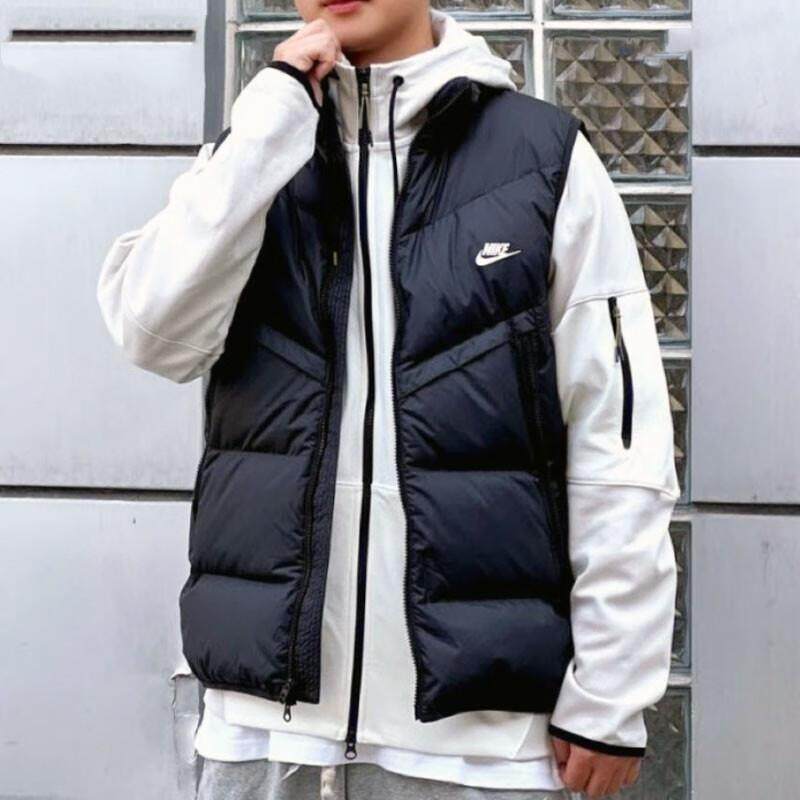 Nike耐克秋冬正品羽绒马甲男防风保暖运动背心厚款休闲外套FB8184