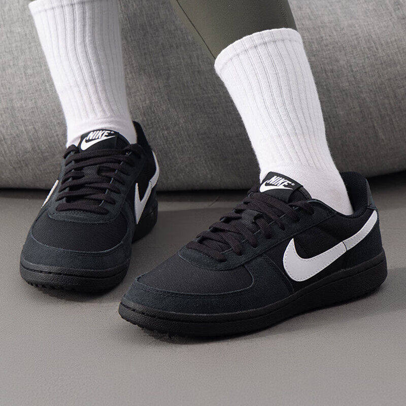 Nike耐克鞋子黑色德训鞋板鞋正品低帮运动鞋新款女鞋休闲鞋跑步鞋