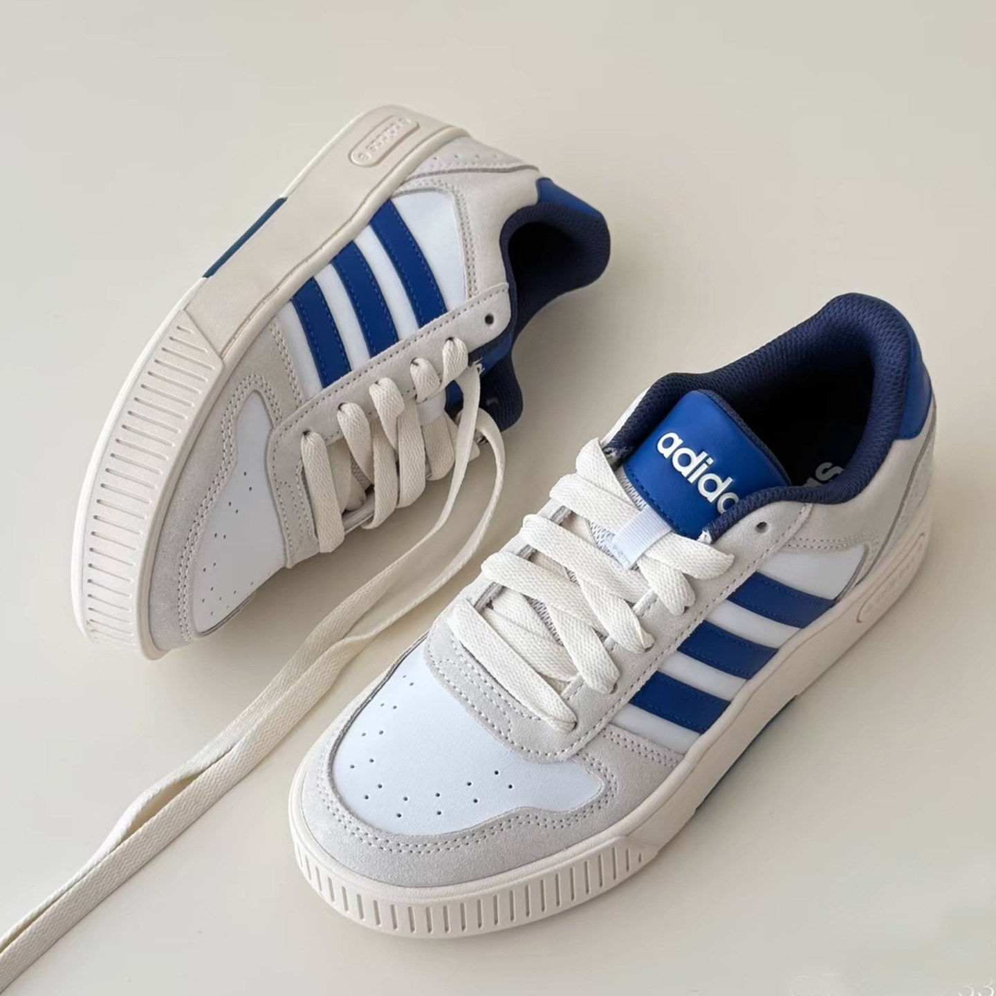 正品adidas阿迪达斯板鞋男女鞋秋季新款蓝色复古小锯齿休闲小白鞋