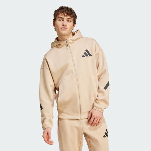 Adidas/阿迪达斯正品男士亲肤柔软保暖连帽夹克外套JF2445