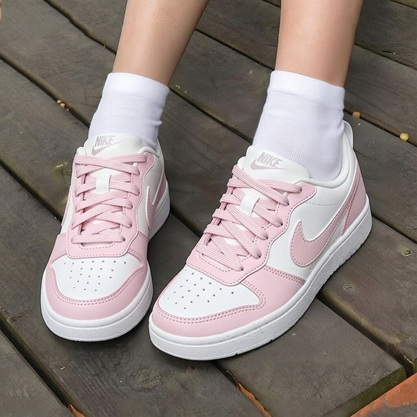 Nike耐克鞋子潮流时尚运动鞋轻便透气女子板鞋正品休闲鞋粉旅行鞋