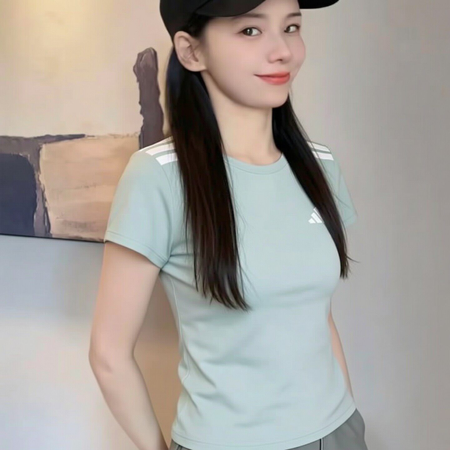 阿迪达斯Adidas短袖T恤女装2026春夏正品健身服跑步运动服KC7641