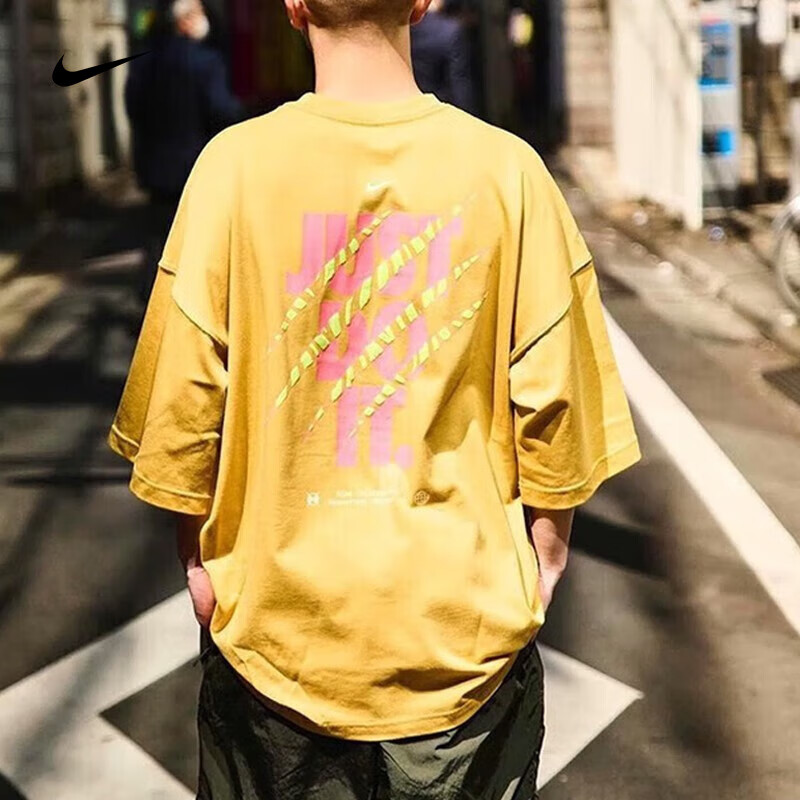 Nike耐克正品正品短袖男士宽松透气五分袖美式篮球运动上衣T恤衫