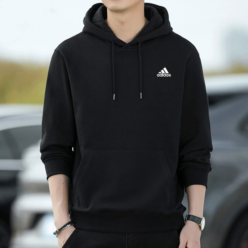 阿迪达斯连帽卫衣男秋季新款运动服纯棉上衣男士套头衫外套IV7600