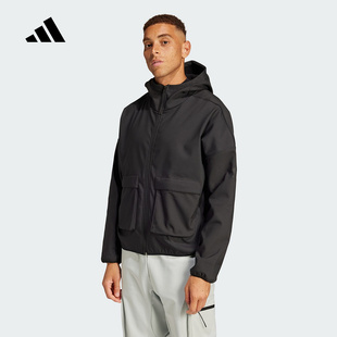 男子运动休闲连帽梭织夹克外套JF3300 新款 adidas阿迪达斯正品 春季