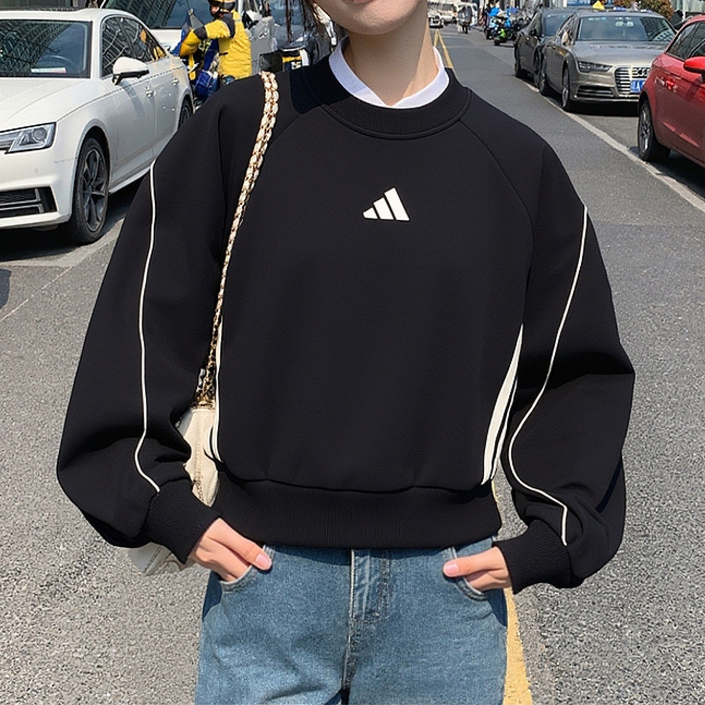 阿迪达斯卫衣女秋季新款