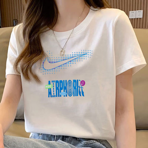 Nike耐克T恤女25夏季正品笑脸印花宽松潮休闲瑜伽运动短袖FV4263