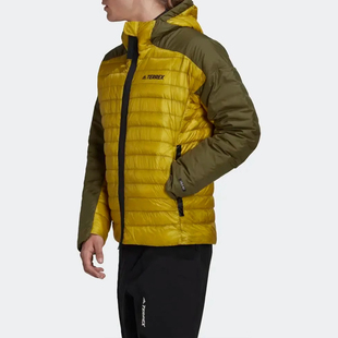阿迪达斯Adidas Terrex男户外越野徒步登山保暖轻量羽绒服HH9215