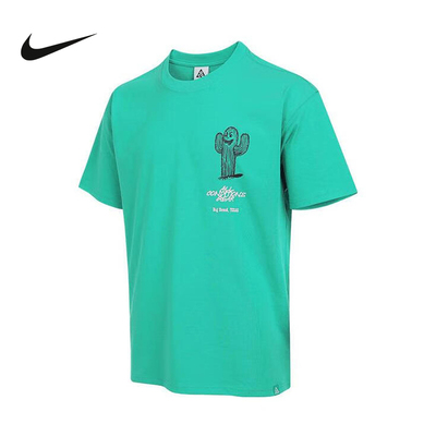 Nike耐克ACG男子夏新款户外仙人掌印花透气短袖运动T恤HV1293-324