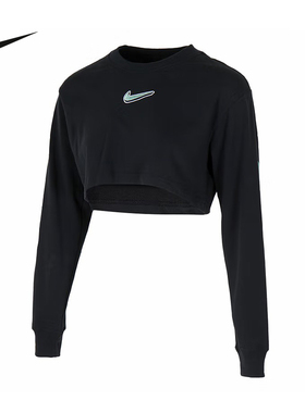 Nike耐克女子秋新款休闲宽松透气印花圆领长袖运动T恤HV5006-010